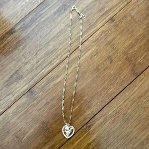 Brandy Melville Heart and Flower Necklace